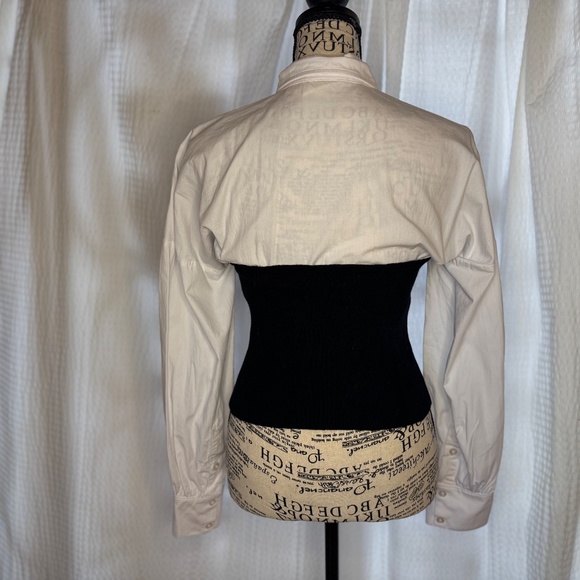 Maeve Long-Sleeve Ruched Tube Twofer Sweater from Anthropologie Size XS - Picture 2 of 12